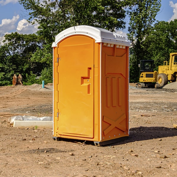 can i customize the exterior of the portable toilets with my event logo or branding in Langdon